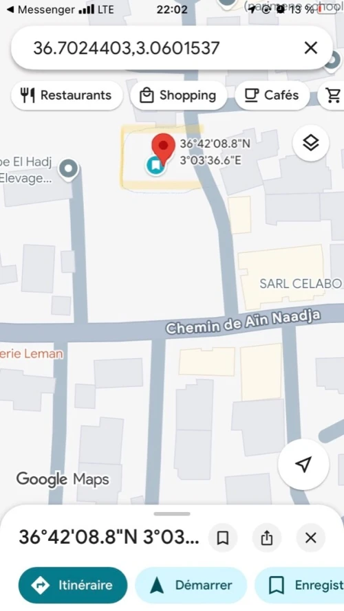Location Terrain Alger Ain naadja
