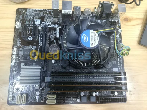 carte mere Gigabyte ga-b85m-ds3h avec cpu i3 4 eme et son ventilo