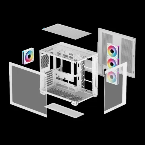 BOITIER DEEPCOOL CG530 WHITE ARGB