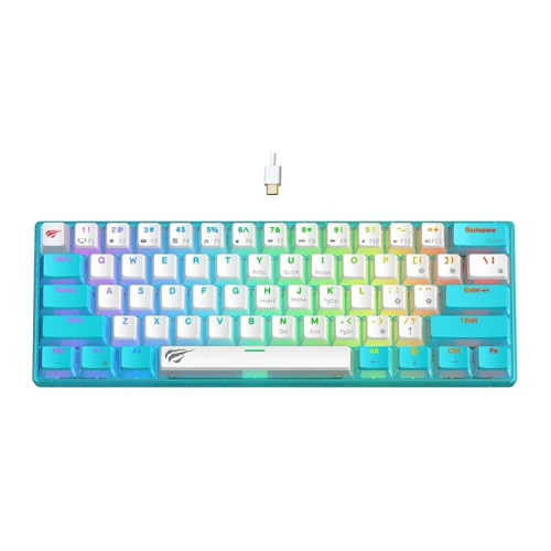 CLAVIER HAVIT KB903L BLUE/WHITE