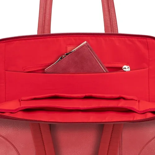 SAC A MAIN RIVACASE 8992 ROUGE 14" POUR FEMME