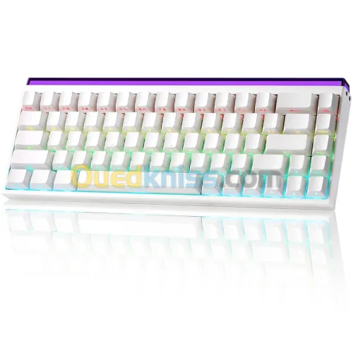 CLAVIER MADLIONS NANO 68 SIDE PRINTED WHITE MAGNETIQUE SWITCH RGB