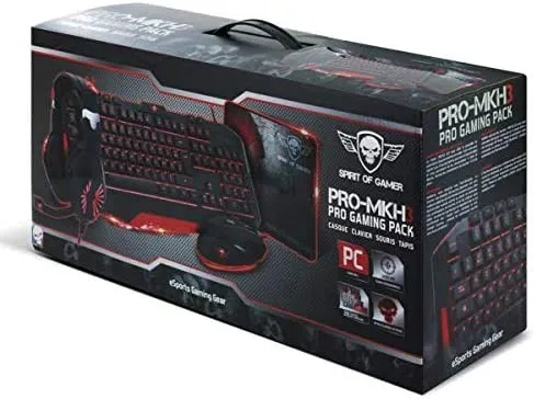 PACK SPIRIT OF GAMER PRO MKH3 ( SOURIS + CLAVIER + CASQUE + TAPIS DE SOURIS )