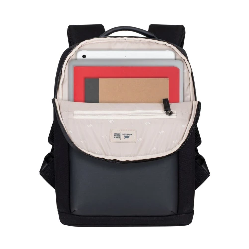SAC A DOS RIVACASE 8521 BLACK CANVAS 13.3"
