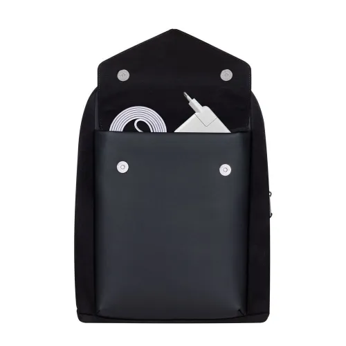 SAC A DOS RIVACASE 8524 BLACK CANVAS 14"