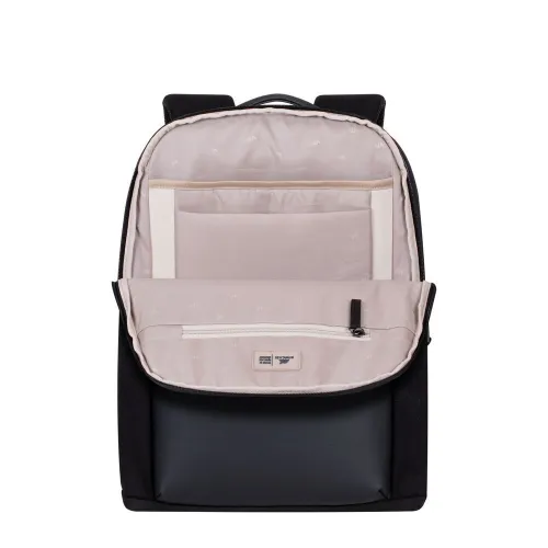 SAC A DOS RIVACASE 8524 BLACK CANVAS 14"