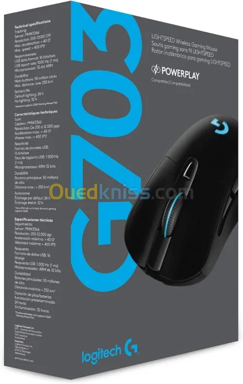 SOURIS LOGITECH G703 LIGHTSPEED HERO WIRELESS