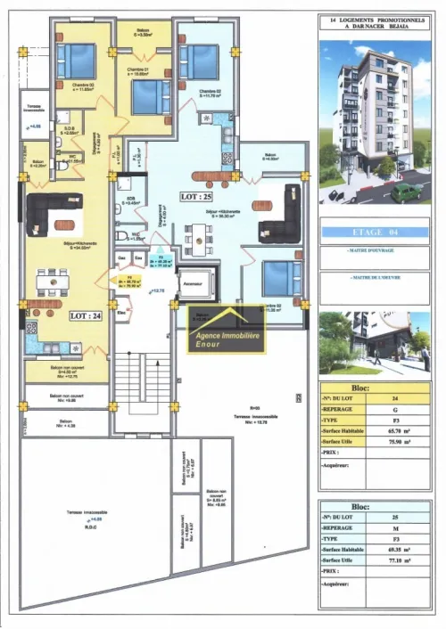 Vente Appartement F3 F5 Béjaïa Bejaia