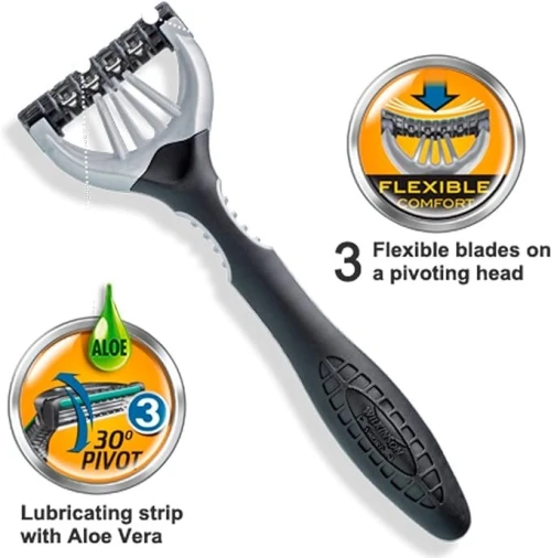 Wilkinson Pack de 10 Rasoirs,  Sword Xtreme 3, Black Edition, Produit Original