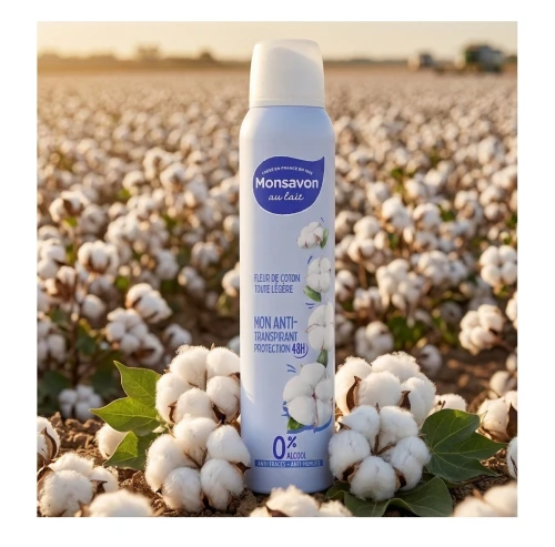 01 Déodorant Femme Mon Savon Au Choix  Fleur de Coton / Fleur de Cerisier / Grenade / Pêche / Fleur de Lotus, 200 ml , Produit d'Origine