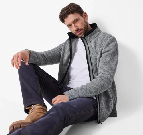 Veste Homme Esmara Polaire Relaxed Fit Gris