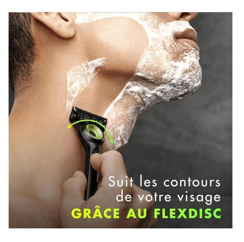 Gillette Labs Rasoir Pour Homme, 5 Lames, New Technologie Edition - Avec Barre Exfoliante & Support Mural Magnétique, Produit d'Origine