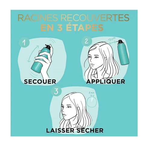 01 Spray Au Choix Retouche Racines L'Oréal Paris,  Magic Retouch /  Châtain / Le Chatain Foncé / Le Blond Foncé, 75 ml, Produit d'Origine