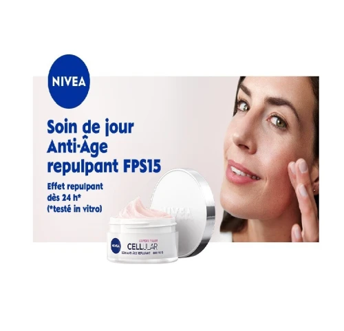 Soin Anti- Age Nivea Repulpant Jour, Cellular Expert Filler, Raffermissant Pour Peaux Mature, 50 ml, Produit d'Origine
