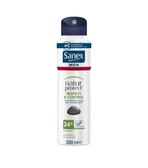 01 Déodorant Sanex Anti-Transpirant Au Choix, Men Natur Protect ou Men Respect & Control, Efficacité 24 h , 200ml , Produit d'Origine