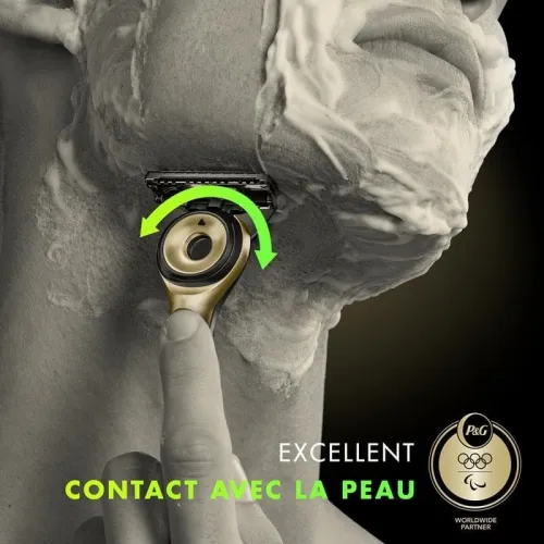 Gillette Labs Rasoir pour Homme à 5 Lames, Gold Edition, Barre Exfoliante, Produit d'Origine