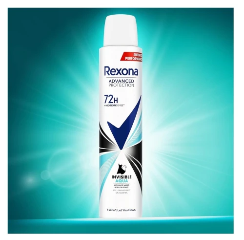 01 Déodorant Femme Spray Rexona au Choix , AntiTranspirant 72H - Invisible Aqua/ Invisible Pure, 200ml, Produit d'Origine