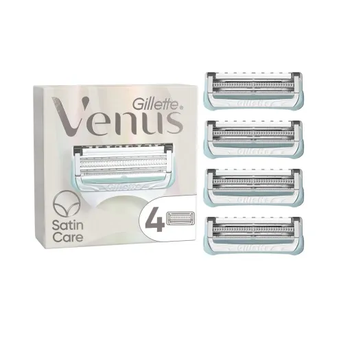 01 Pack 4 Recharges Gillette Pour Rasoir Femme, Venus, Au Choix,  Satin Care / Comfortglide Spa Breeze ou Comfortglide Breeze, Produit d'Origine