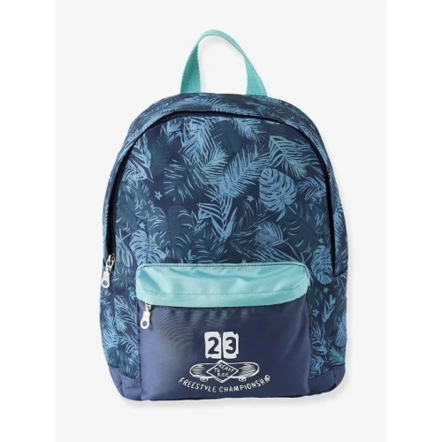Vertbaudet Sac À Dos Enfant Motif Exotique, Bleu Canard, produit Original