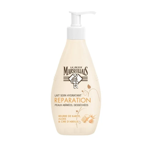 01 Lait Soin Hydratant  XXL Au Choix Le Petit Marseillais, Réparation / Nutrition Intense / Noix de Coco / Nutrition Beurre de Karité & Amande Douce, 400 ml, Produit d'Origine