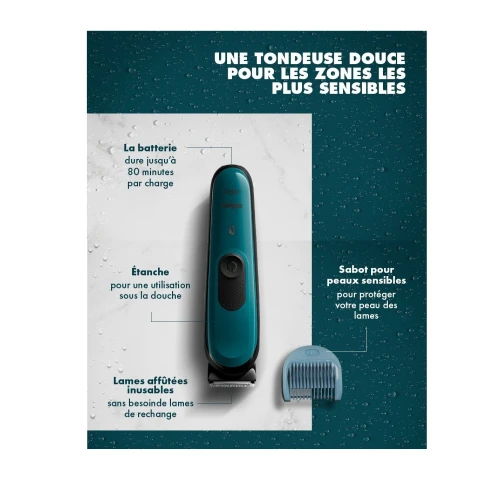 Gillette Tondeuse Intimate, Skinfirst Intime I3,  Pour Zone Intime et sensible, Produit d'Origine
