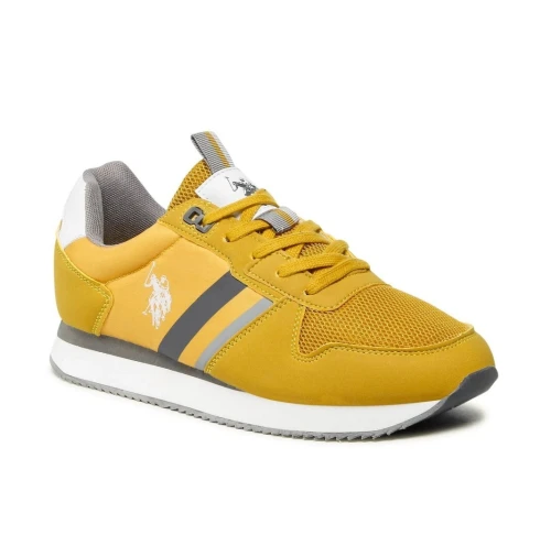 US POLO Baskets Homme - Running - Nobil006- Moutarde, Produit d'Origine