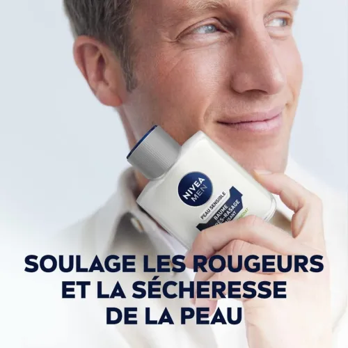 Baume Nivea Men Après Rasage - Pour peaux sensibles Enrichi en Camomille & Hamamélis 100 ml, Produit d'Origine