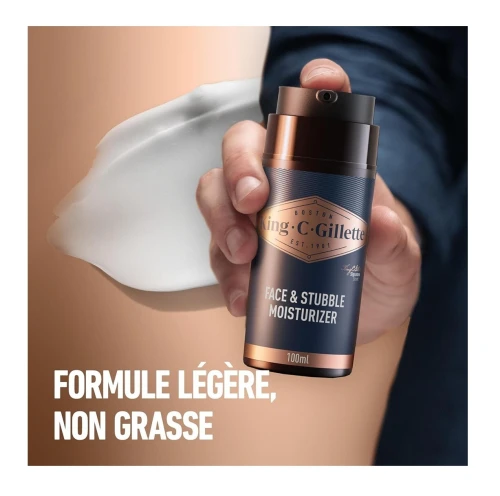 Soin Hydratant Soin Hydratant King. C. Gillette, Visage et Barbe Courte, Produit Original, 100 ml , Visage et Barbe Courte, 100 ML, Produit d'Origine