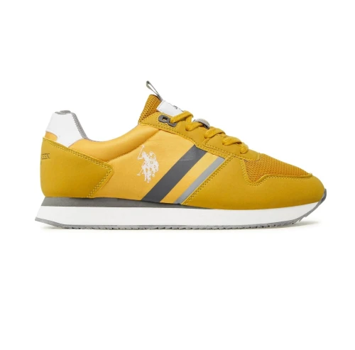 US POLO Baskets Homme - Running - Nobil006- Moutarde, Produit d'Origine