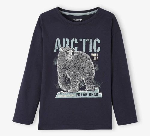 Vertbaudet Pack de 3 T Shirts Garçon, Bienvenue dans la Forêt, Bleu, Produit Original