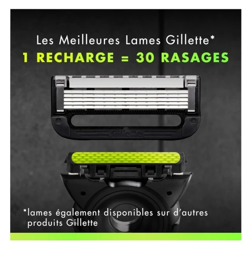 Gillette Labs Rasoir Pour Homme, 5 Lames, Gold Edition , Avec Barre Exfoliante & Support Mural Magnétique, Produit d'Origine