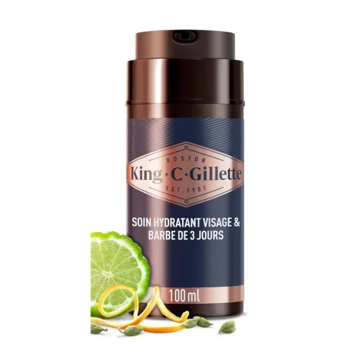 Coffret Barbe Kit King . C . Gillette  Tondeuse à Barbe  3 sabots & Soin Hydratant, Produit d'Origine