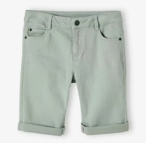 Vertbaudet Bermuda Garçon, En Toile, Vert Sauge, Produit Original