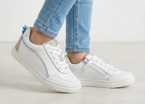 Vertbaudet Baskets Ananas Fille en Cuir, Produit Original,  Blanc