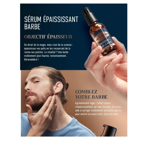 Sérum Épaississant Barbe King . C . Gillette, Avec Complexe De Vitamine B et Caféine- Produit Original, 50 ml