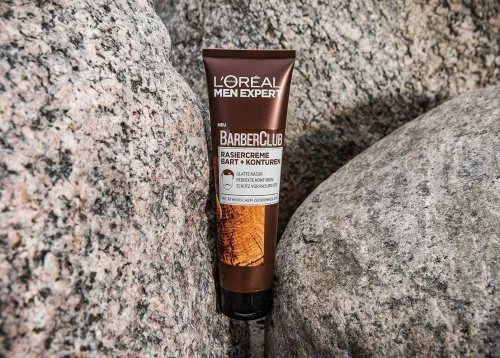 L'Oréal Paris Crème à Raser Barbe + Contours Barber Club Men Expert, Produit Original, 150 ml