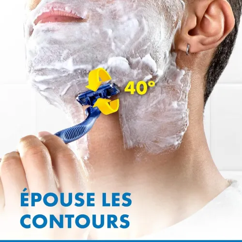 Gillette Pack de 03 Rasoirs Jetables Homme, Sensor 3 Comfort, Avec Bande Lubrifiante, Produit Original