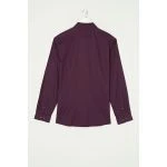 C And A Chemise Homme Manches longues - Slim Fit - Violet