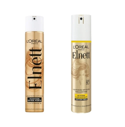 01 Laque L'Oreal Paris Coiffante Au Choix, Elnett, Fixation Forte Ou Extra Forte, 300 ml, Produit d'Origine