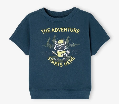 Vertbaudet Pack de 3 T Shirts Garçon, Bienvenue dans la Forêt, Bleu, Produit Original