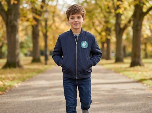Lupilu Blouson Bomber Garçon , Les Petits Aventuriers, Bleu, Produit d'Origine