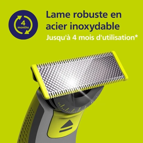 Philips Pack De 02 Lames De Recharges 360, Pour Rasoir Électrique OneBlade, Avec Peigne Reglable 5 en 1, Produit Original