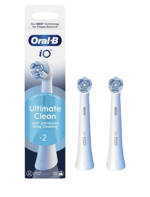 Oral B 02 Recharges Têtes de Brosse à Dents Électrique, IO Ultimate Clean 360, Produit d'Origine