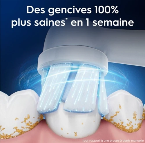 Oral B Pack de 02 Recharges Têtes de Brosse à Dents Électrique, IO Gentle Care, Produit d'Origine