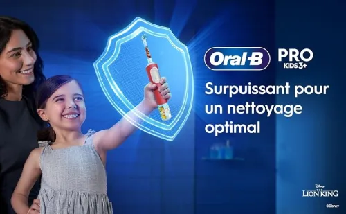 Oral B Brosse à Dents Électrique, Pro Kids Le Roi Lion, Avec 04 Autocollants, Produit d'Origine