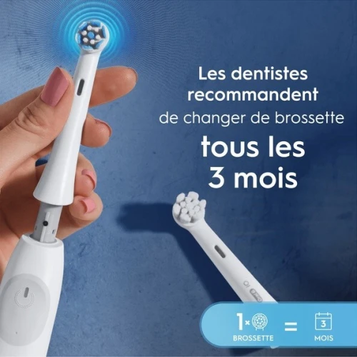 Oral B Pack de 02 Recharges Têtes de Brosse à Dents Électrique, IO Gentle Care, Produit d'Origine