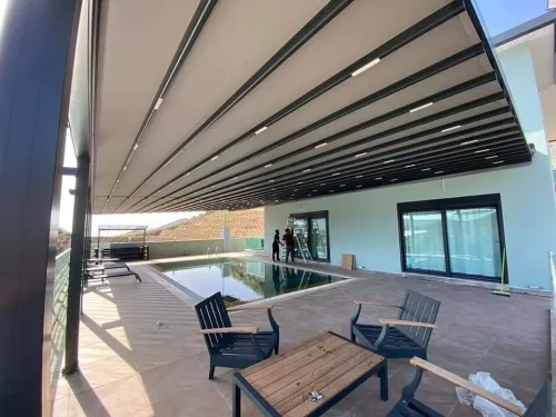 pergola en bache rétractable sur mesure