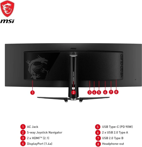 Ecran Gaming Incurvé MSI MPG 491CQP QD-OLED 49" Dual 144Hz