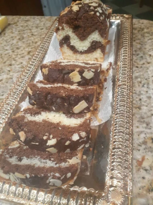 cake marbré au chocolat noir
