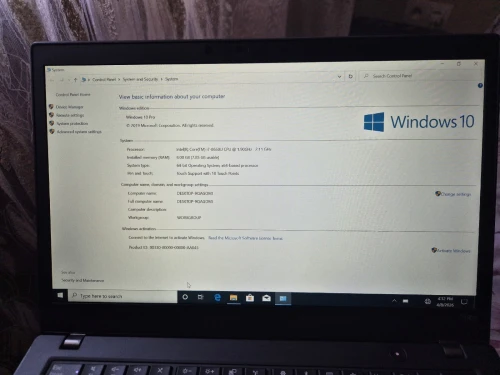 THINKPAD T480s i7 8EME 8G 256 SSD 14" FHD